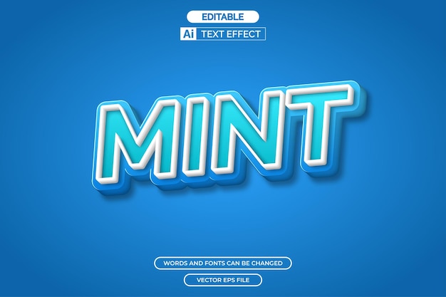 Mint text effekt