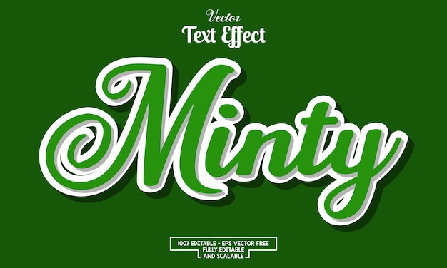 Minty modernes editierbares texteffektdesign