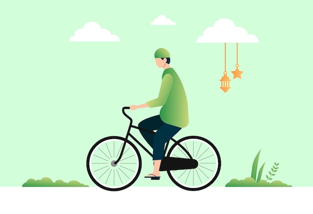 Mit dem fahrrad zur moschee fahren