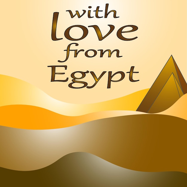 Mit Liebe aus Ägypten handgeschriebene LogoInschrift auf dem