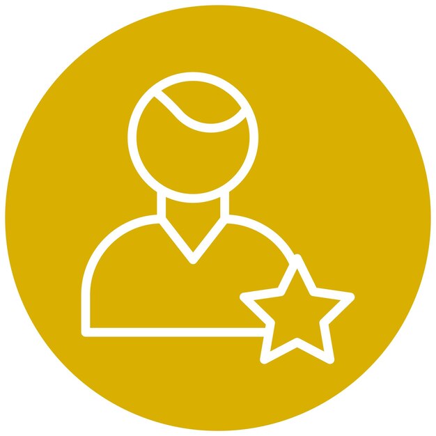 Mitarbeiter des Monats im Bereich Vector Design Icon Style