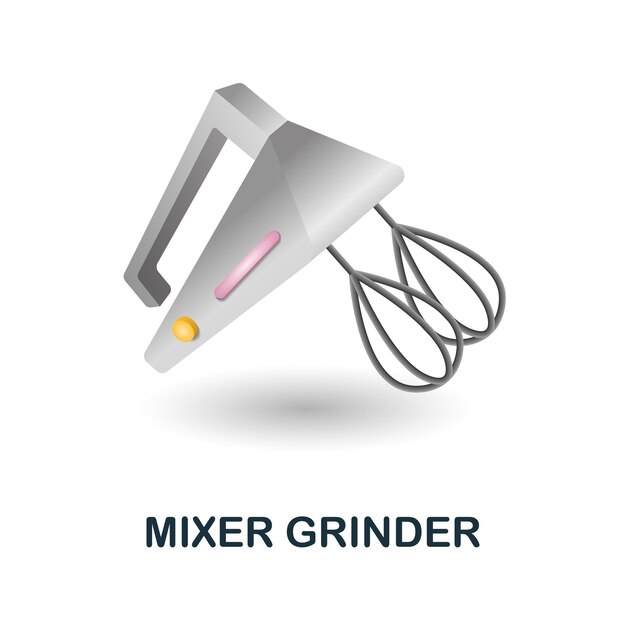 Mixer Grinder-Symbol 3D-Illustration aus der Sammlung von Küchenzubehör Creative Mixer Grinder 3D-Symbol für Webdesign-Vorlagen, Infografiken und mehr