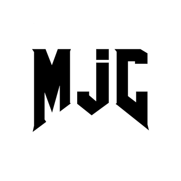 MJC Buchstaben-Logo-Design für das Technologieunternehmen MJC Logo-Design schwarz-weiße Farbkombination MJC-Logo MJC Vektor MJC Design MJC Icon MJC Alphabet MJC Typografie Logo-Design