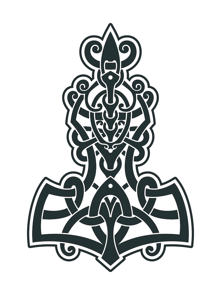 Mjollnir Thors Hammer ist ein Amulett der Wikinger