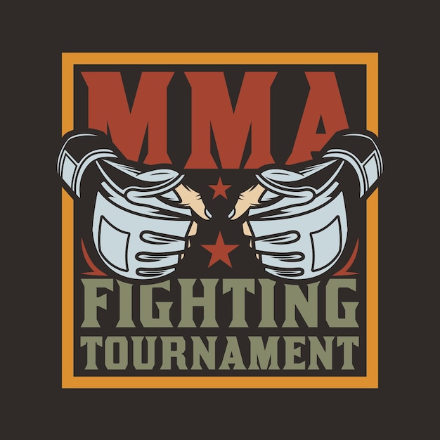 Mma fight club mixed martial arts emblem