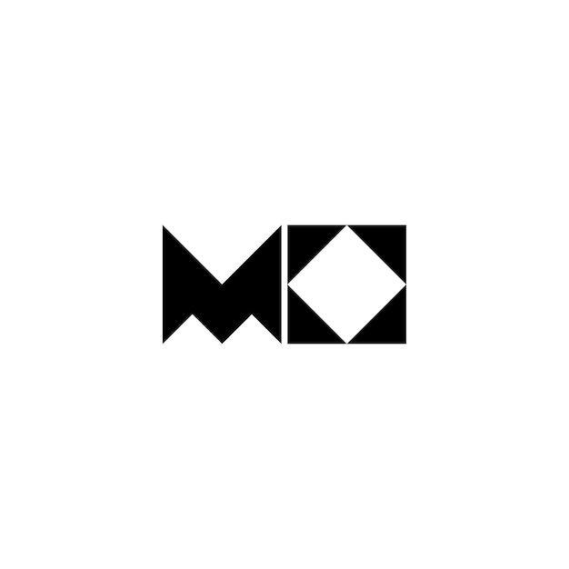 MO-Monogramm-Logo-Design, Buchstabe, Text, Name, Symbol, einfarbig, Logo, Alphabet, Zeichen, einfaches Logo