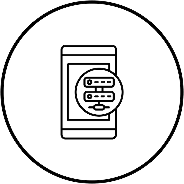 Mobile App Server-Icon-Vektorbild Kann für Webhosting verwendet werden