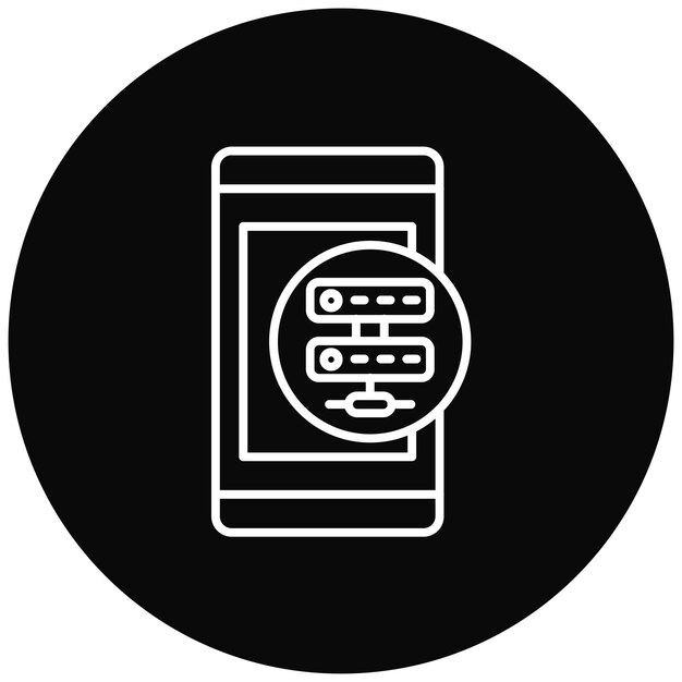 Mobile App Server-Icon-Vektorbild Kann für Webhosting verwendet werden