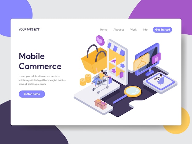 Mobile commerce illustration