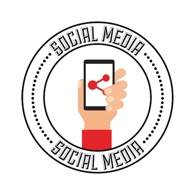 Mobile social media-symbol