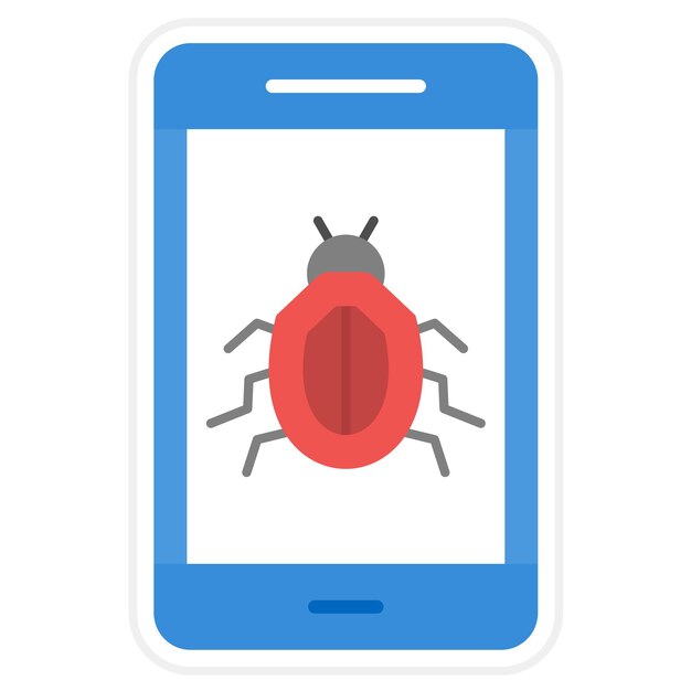 Mobile Virus-Icon-Vektor-Bild kann für Netzwerk- und Datenaustausch verwendet werden
