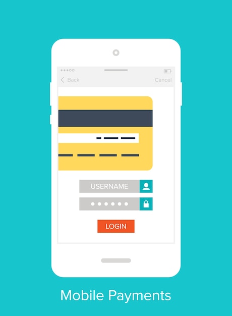 Vektor mobile zahlungen