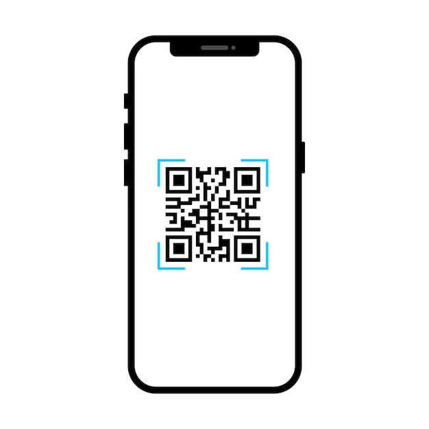 Mobiltelefon mit QR-Code-Scanner-Symbol