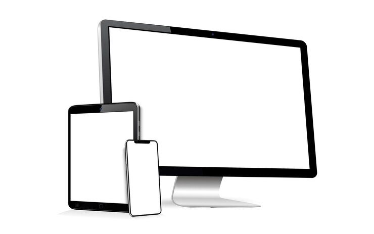 Vektor mock-up-computer-tablet-smartphone
