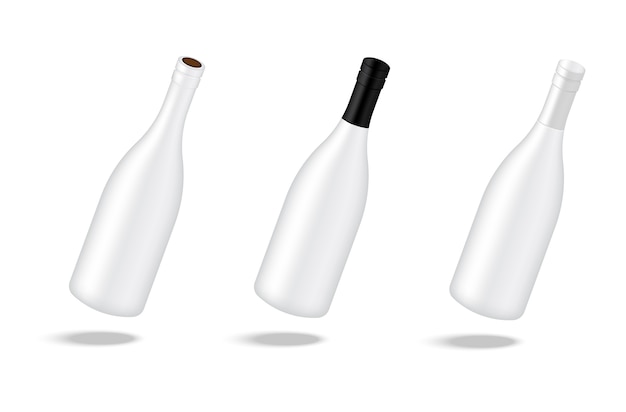 Vektor mock-up realistische wein alkohol flasche hintergrund