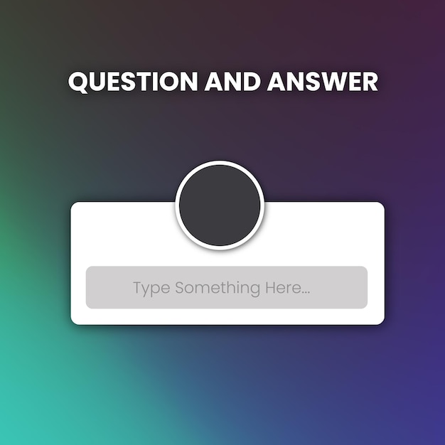 Vektor mockup der instagram qna-vorlage