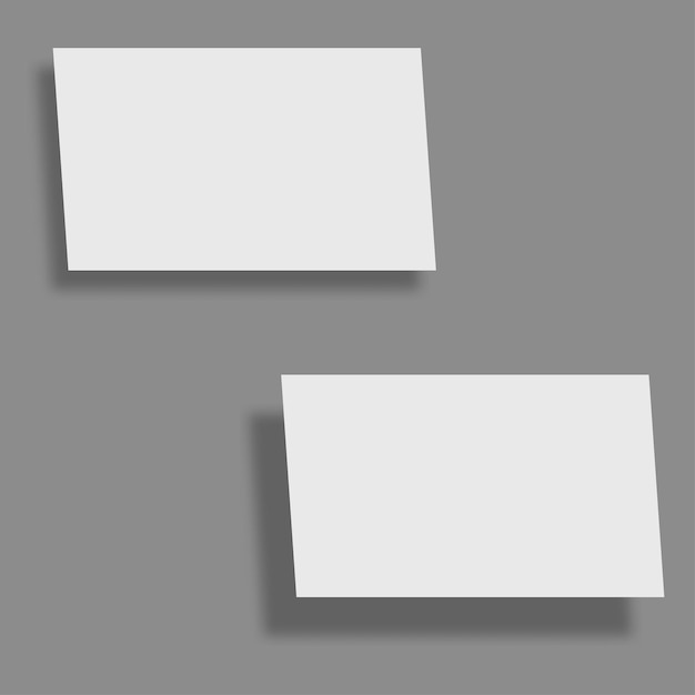 Vektor mockup-design für leere visitenkarten oder grußkarten