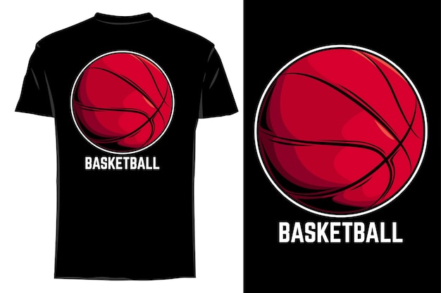 Mockup-t-shirt vektor-basketball-retro-vintage