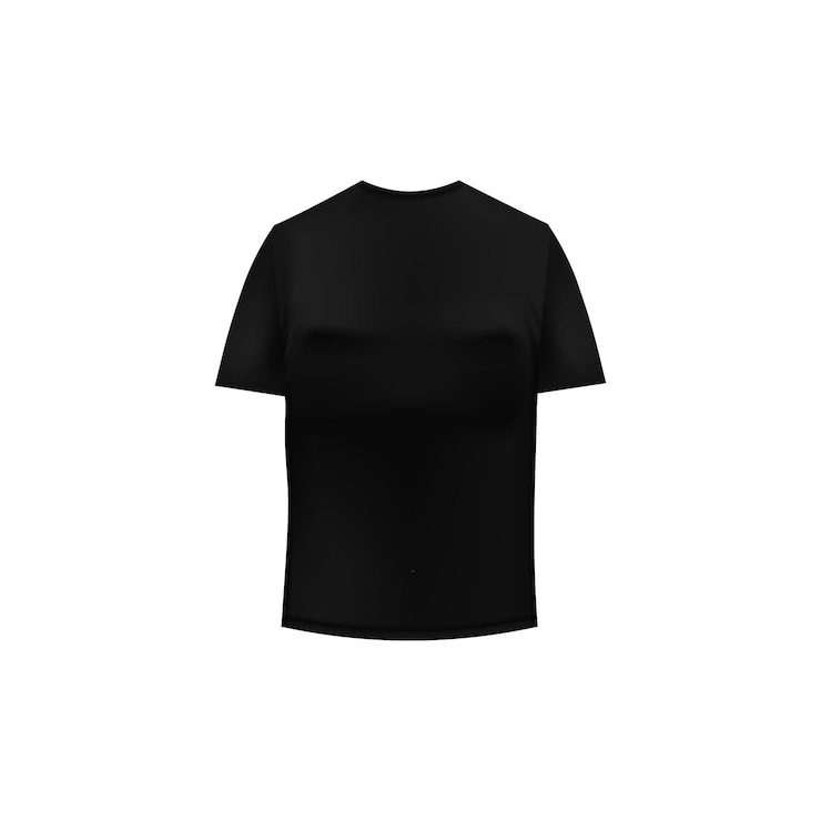 Mockup-Vorlage für die Rückansicht eines schwarzen T-Shirts
