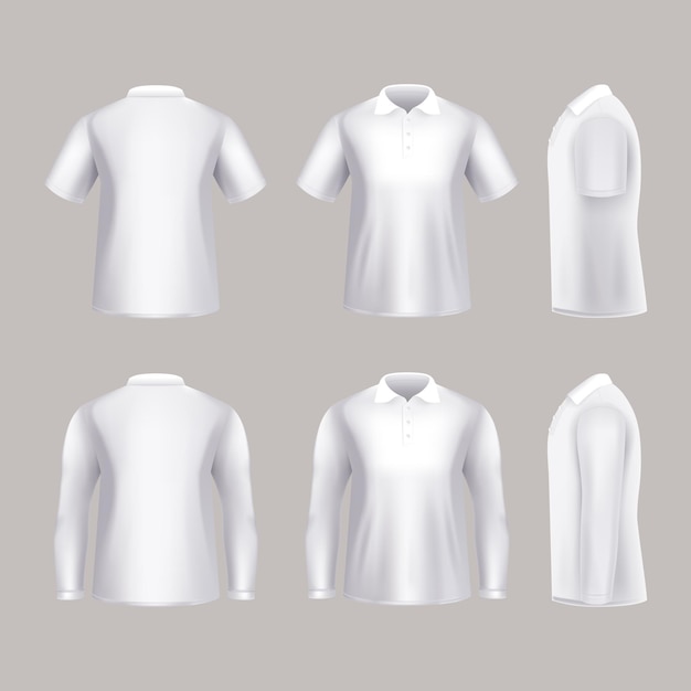 Mockups für weiße Polohemden