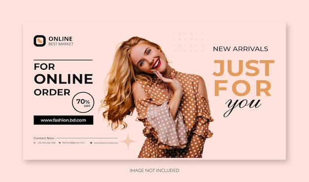 Mode-banner-verkauf-web-template-design