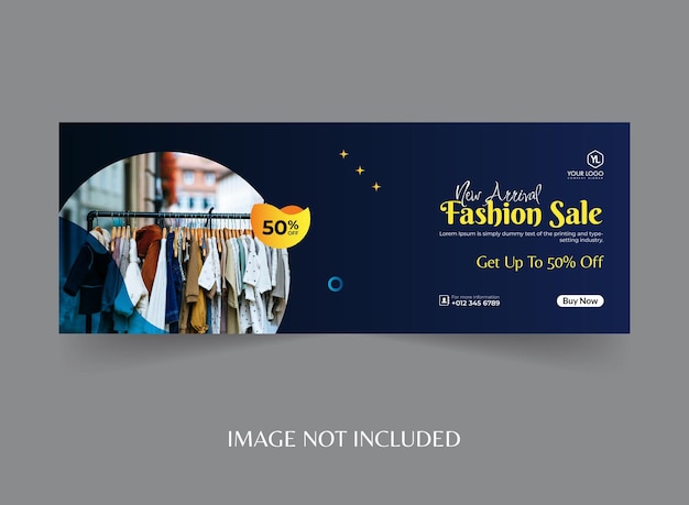 Mode-facebook-cover-banner-vorlage shopping-social-media-cover-web-banner