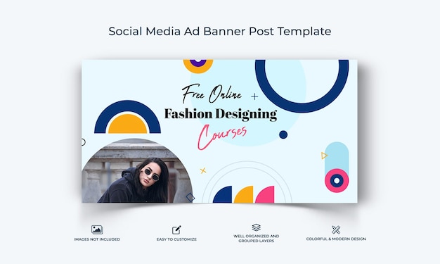 Mode für Männer und Frauen Mode Social Media Facebook-Werbebanner-Post-Vorlage Premium-Vektor