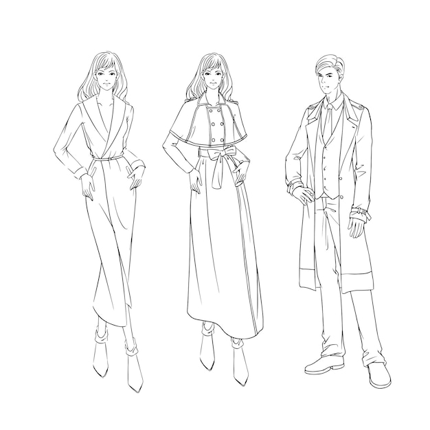 Mode-Sketch-Sammlung