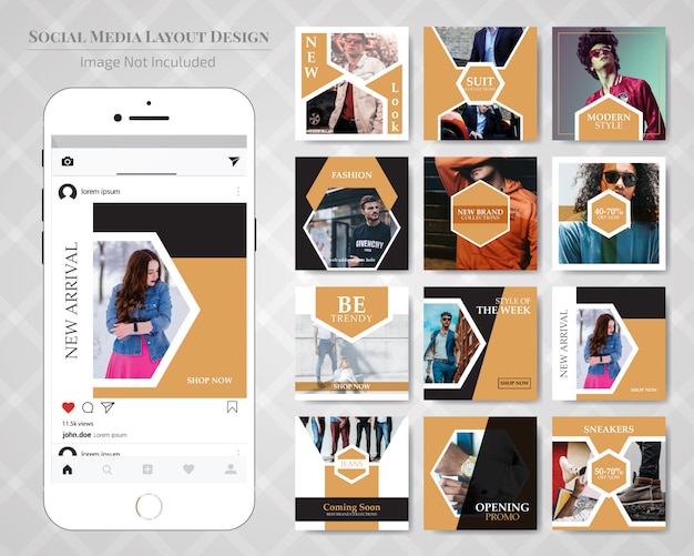 Mode-social media-verkaufsfahne post-vorlage