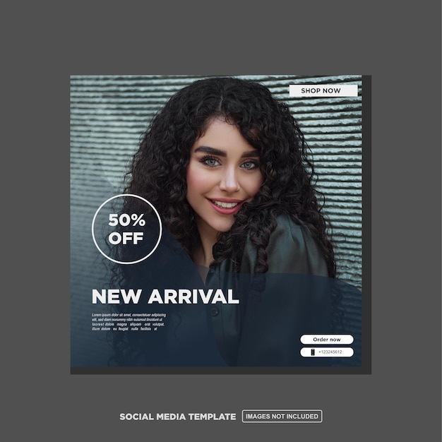 Mode-Stil Social-Media-Banner-Vorlage modern