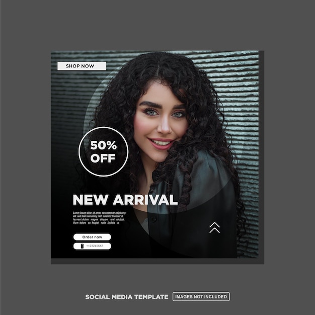 Mode-Stil Social-Media-Banner-Vorlage modern