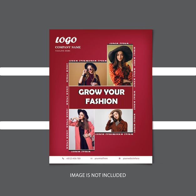 Mode-Unternehmensflyer-Design in Rot