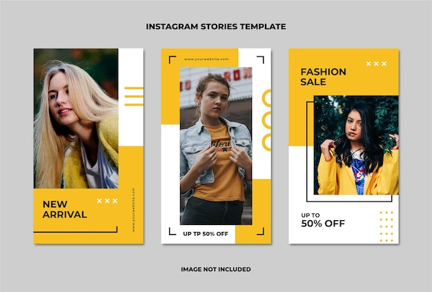 Mode verkauf instagram geschichten sammlung