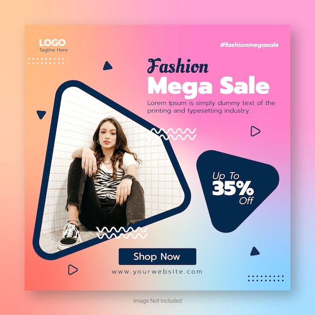 Mode Verkauf Instagram Post Banner Vorlage
