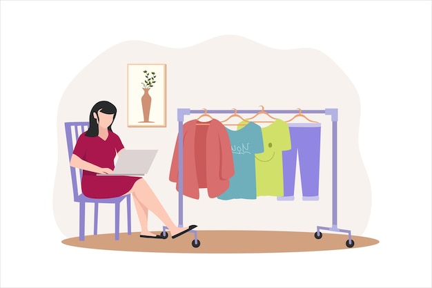 Modedesigner-flache Design-Illustration