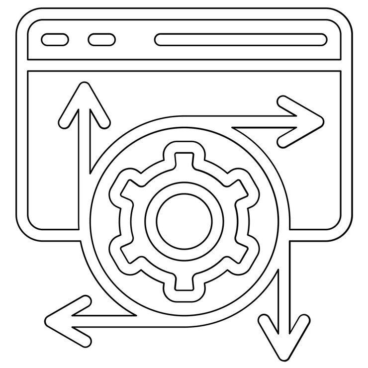 Vektor modellierungs-api-vektor-ikonen-illustration des data analytics-ikonensets