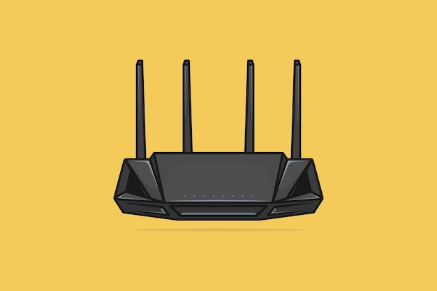 Modem-Internet-Router-Technologie-Gerätevektorillustration