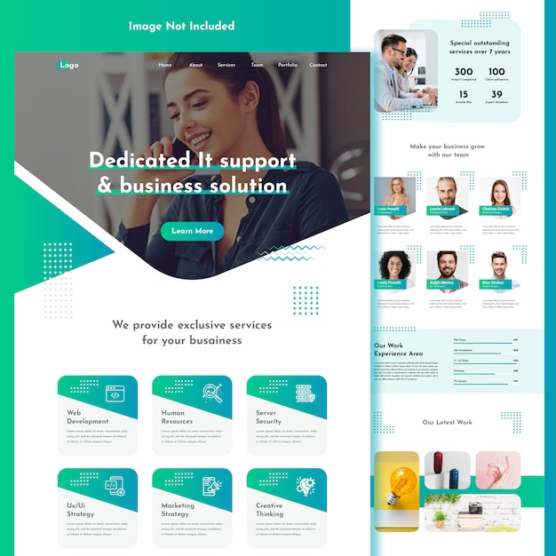 Vektor modern business agency web template