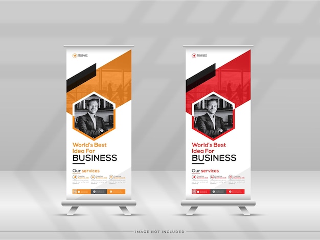 Vektor modern creative corporate business roll-up-banner-design für unternehmen