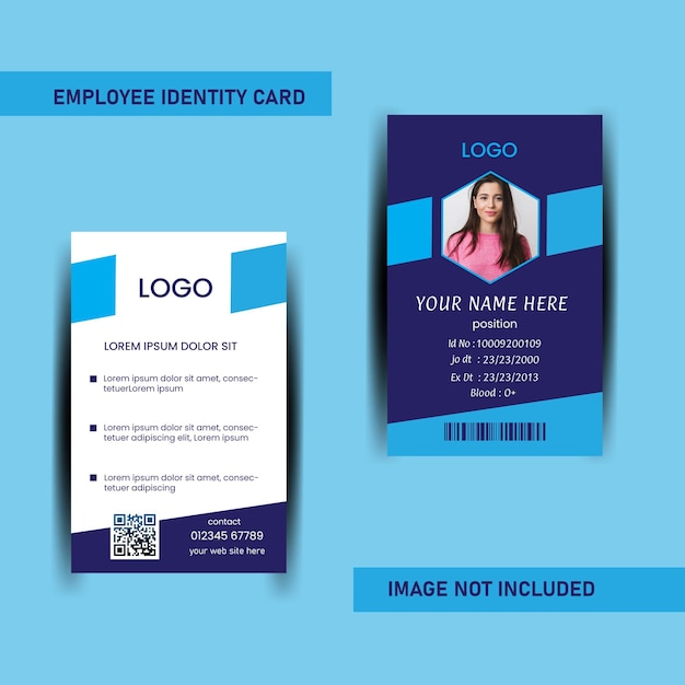 Modern Employee Identity Card Design Company (Moderne Firma für das Entwerfen von Personalausweisen für Angestellte)