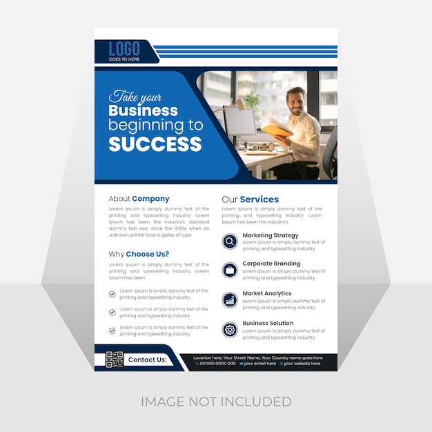 Moderne abstract corporate business flyer-vorlage