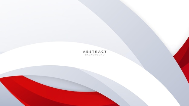 Moderne abstrakte geometrische rote weiße Hintergrund mit Schattenanzug für Unternehmen Unternehmensbanner Hintergrund Präsentation und viel mehr Premium Vector