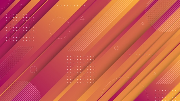 Moderne abstrakte grafische Elemente. Abstrakte Steigungsfahnen mit flüssigen flüssigen Formen und diagonalen Linien. Vorlagen für Landingpage-Design oder Website-Hintergrund.