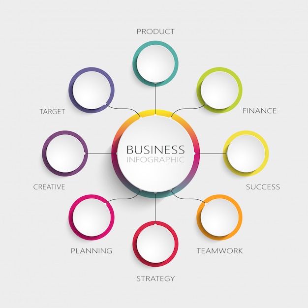 Moderne abstrakte infographic schablone 3d mit 8 schritten für erfolg