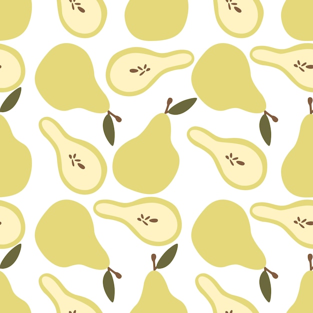 Moderne abstrakte minimalistische frucht birne musterdesign hintergrund