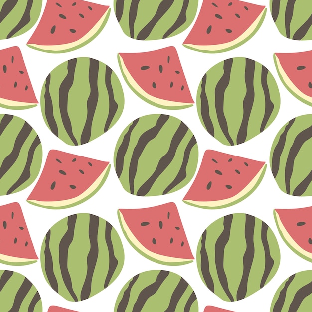 Moderne abstrakte minimalistische Frucht Wassermelone nahtlose Muster Hintergrund