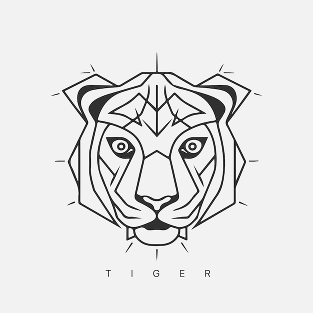 Vektor moderne abstrakte vektor-tiger-logo-vorlage