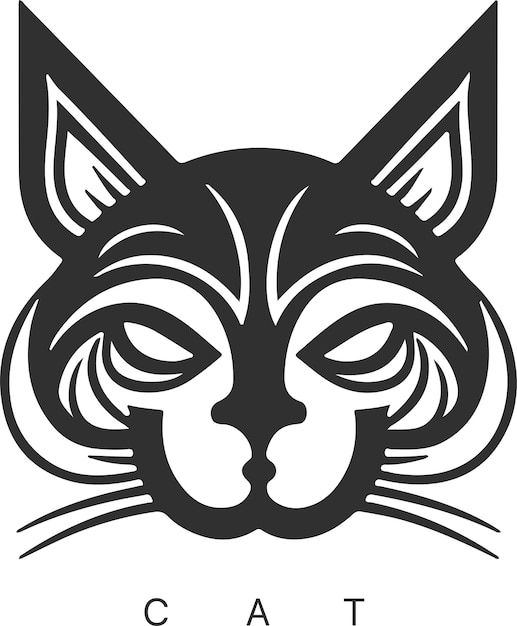 Vektor moderne abstrakte vektorkatze-logo-vorlage