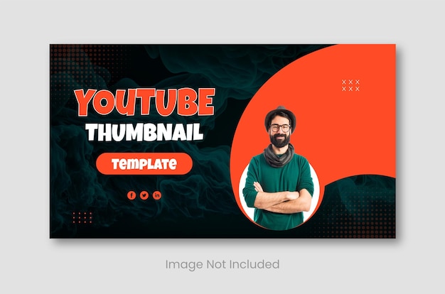 Moderne, anpassbare Designvorlage für YouTube-Miniaturansichten