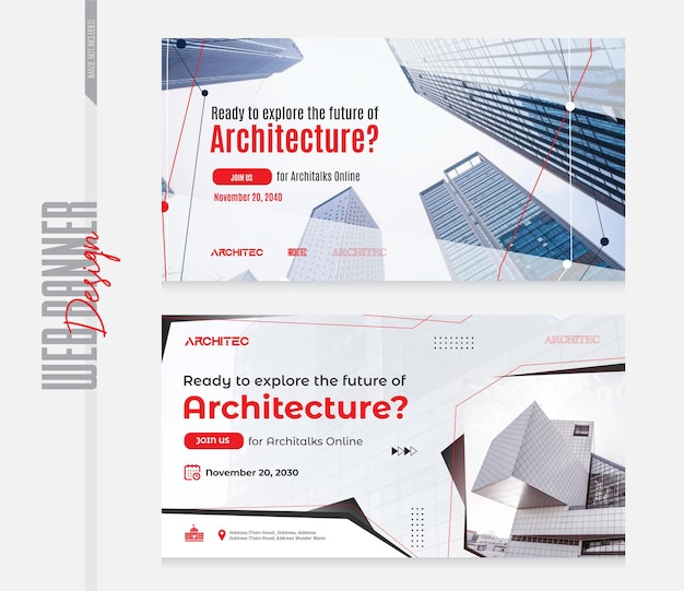 moderne Architektur Web-Banner-Design